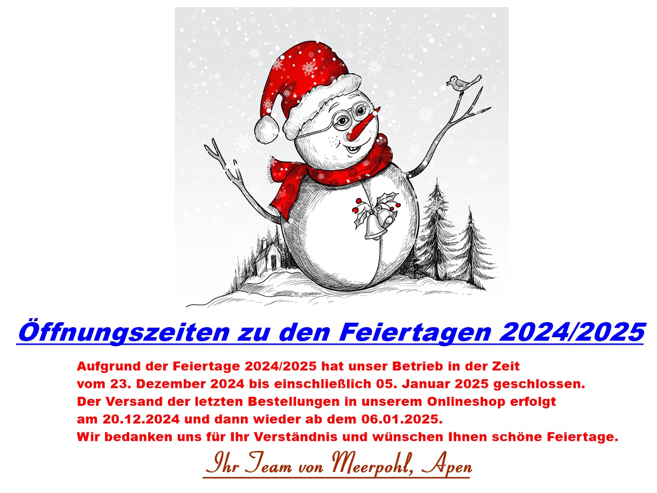 Feiertage 2024/2025